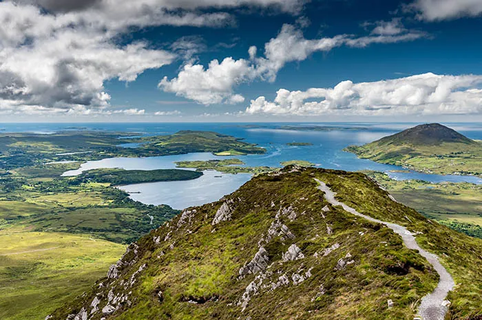 View from the top of Diamond Hill, Connemara of the surrounding landscape. wp-image-1160